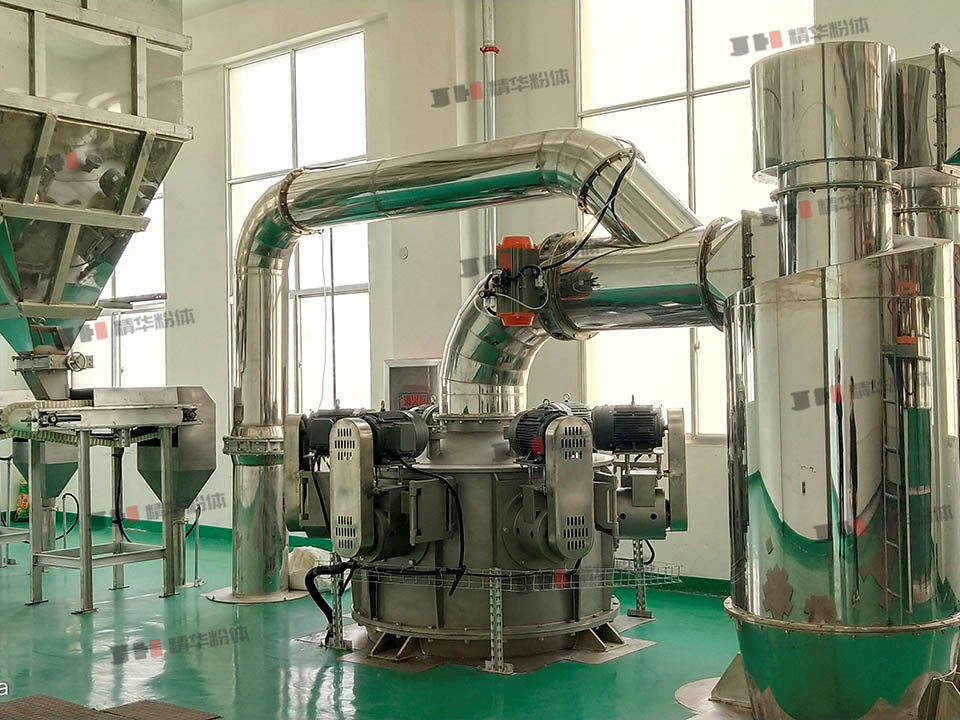 豌豆粉碎提取蛋白超微沖擊磨+多頭分級機--煙臺某公司